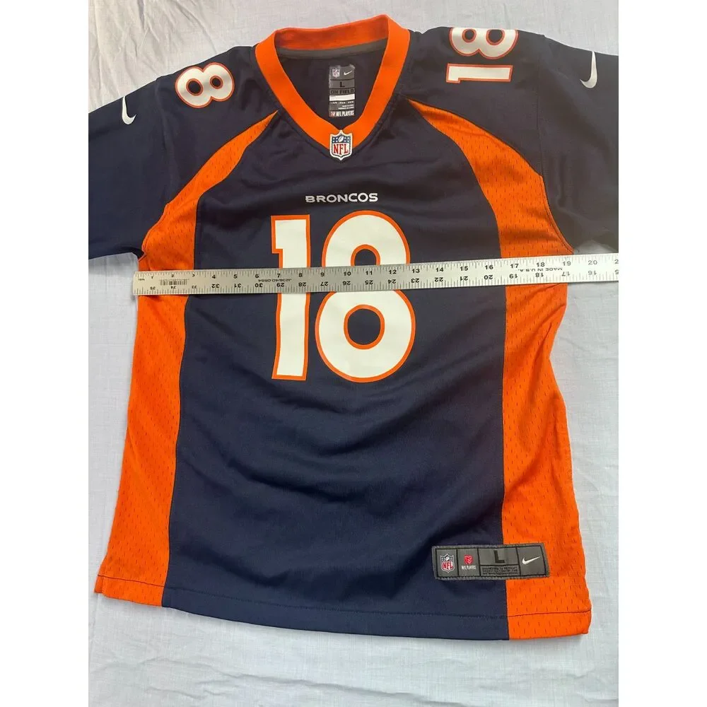 Nike Peyton Manning Denver Broncos #18 Jersey Yth Large (14-16) Blue Orange NFL